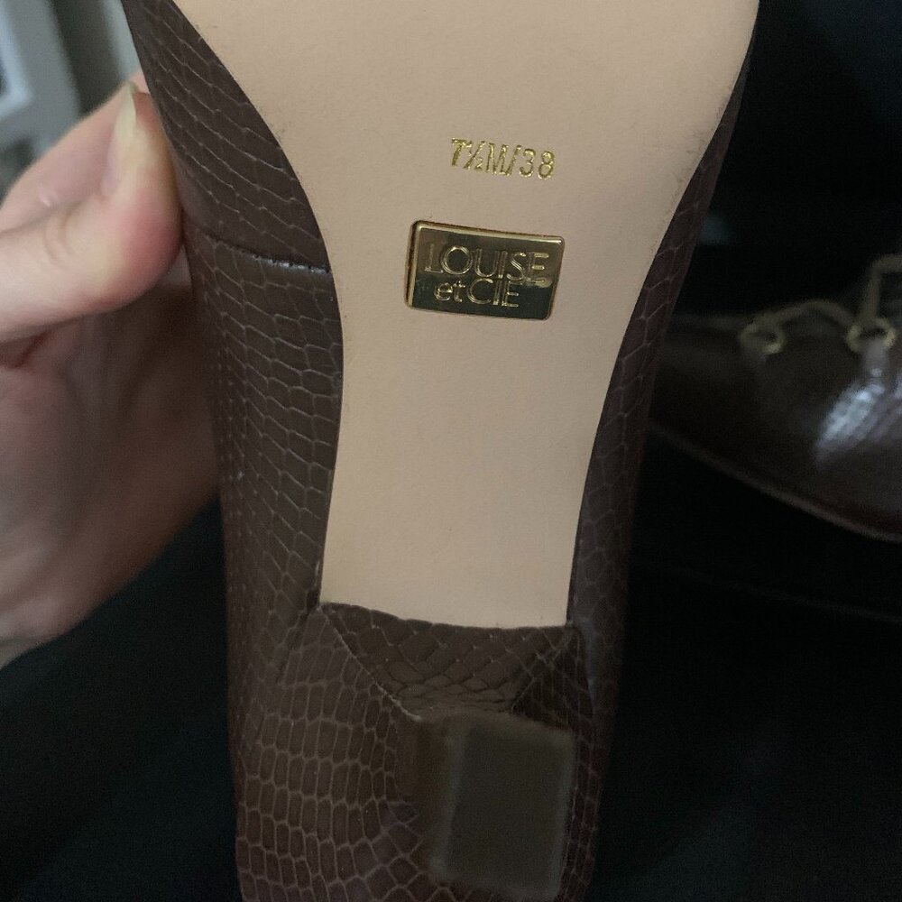Louise et Cie Brown Leather Lace-up Ankle Boots 7.5 - Picture 6 of 7